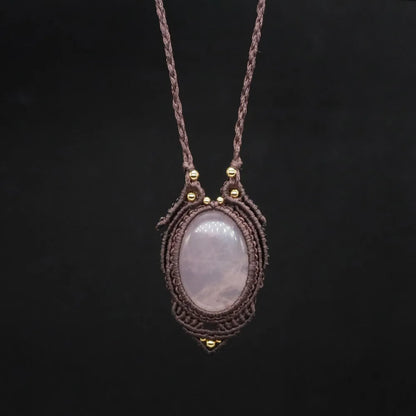 Natural Stones Tear Water Drop Pendant Crystals Healing Handmade Thread Rope Wrap Braided Macrame Chain Necklace Jewelry Gifts - AMULET RING STORE