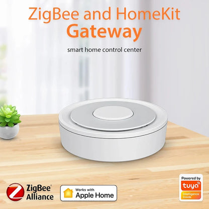 2 in 1 HomeKit Tuya Wire ZigBee Gateway Hub Smart Home Bridge Remote Control Works with Apple HomeKit Or Tuya Smart APP - AMULET RING STORE