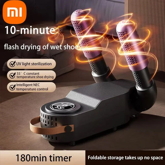 Xiaomi Intelligent Shoe Dryer Purple Light Deodorizing Portable Foldable Dryer Timer Autumn Winter Home Electric Foot Boot Dryer