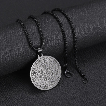 Exquisite Stainless Steel 7 Archangel Seal Necklace