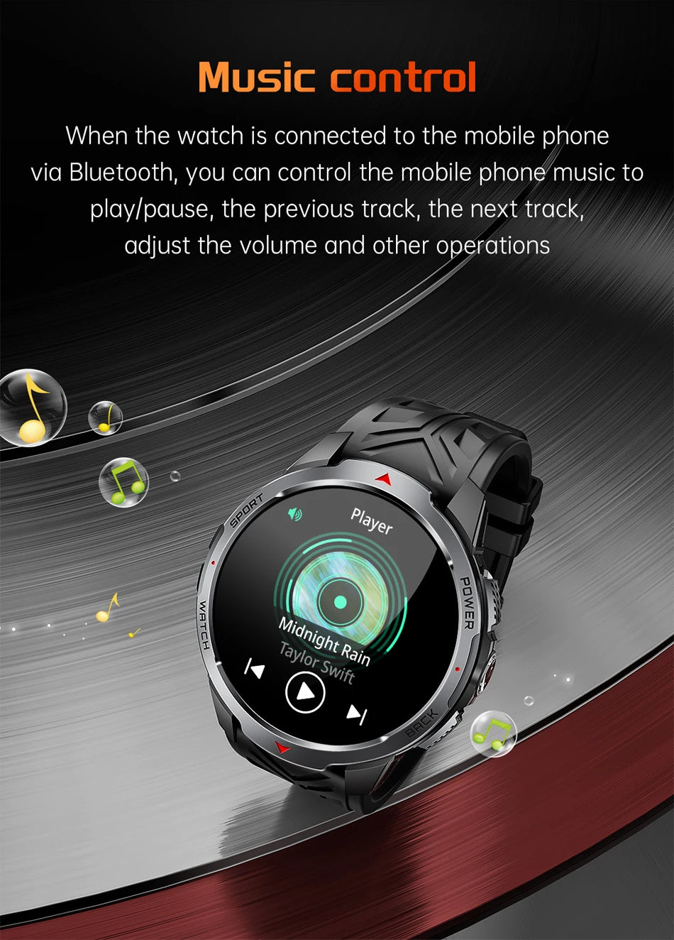 1100mAh Super Capacity Battery Military Outdoor Smart Watch Men 1.7inch Screen Compass Bluetooth Call 3ATM Waterproof SmartWatch