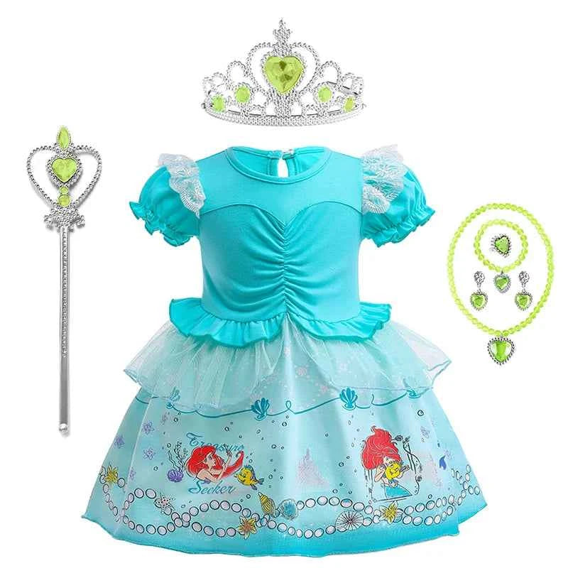 2024 Toddler Girl Princess Dress Toy Kids Clothes Christmas Halloween Woody Alice Jessie Belle Mermaid Infants Party Ball Gowns