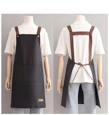 Waterproof and antifouling large pocket hotel restaurant coffee shop Western food Western pastry work clothes apron - AMULET RING STORE