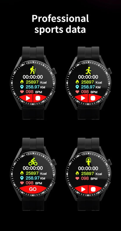 New For Men Women SmartWatch 1.61‘’ Amoled Phone Call Heart Rate GPS Tracker Sport Waterproof Smart Watch for IOS Android