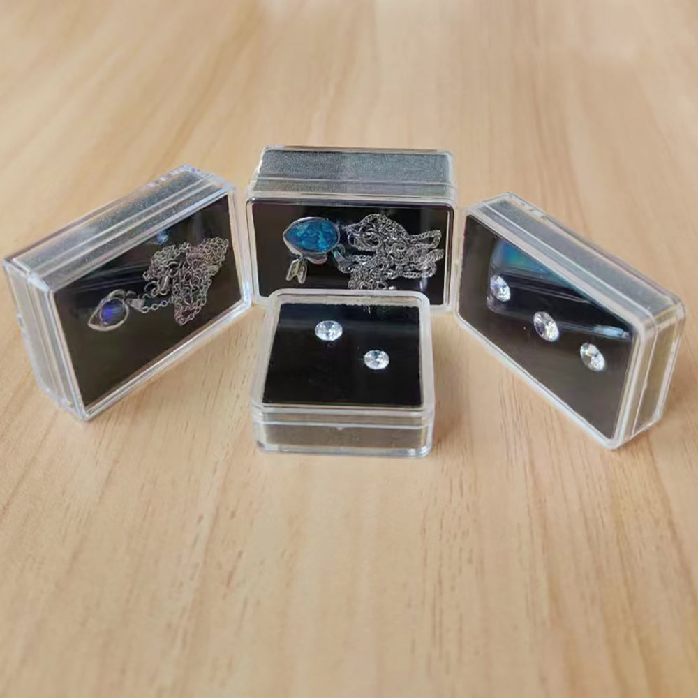 Loose Diamond Box Transparent Gemstone Storage Case Quality Pendant Beads Organizer Ring Earrings Gem Stone Gift Packaging Box - AMULET RING STORE