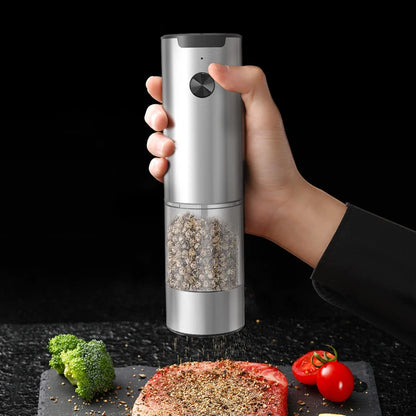 Electric Salt And Pepper Grinder With Adjustable Coarseness Refillable Mills Battery Powered Pepper Grinder Kitchen Gadget Tool - AMULET RING STORE