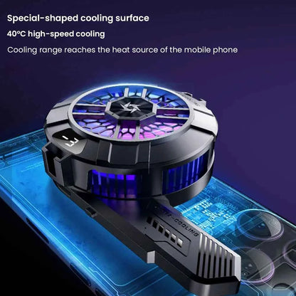 Mobile Phone Semiconductor Cooler "6"Shaped Semiconductor Cooling Fan Radiator for IOS Android SL33 Back-clip Magnetic Heat Sink