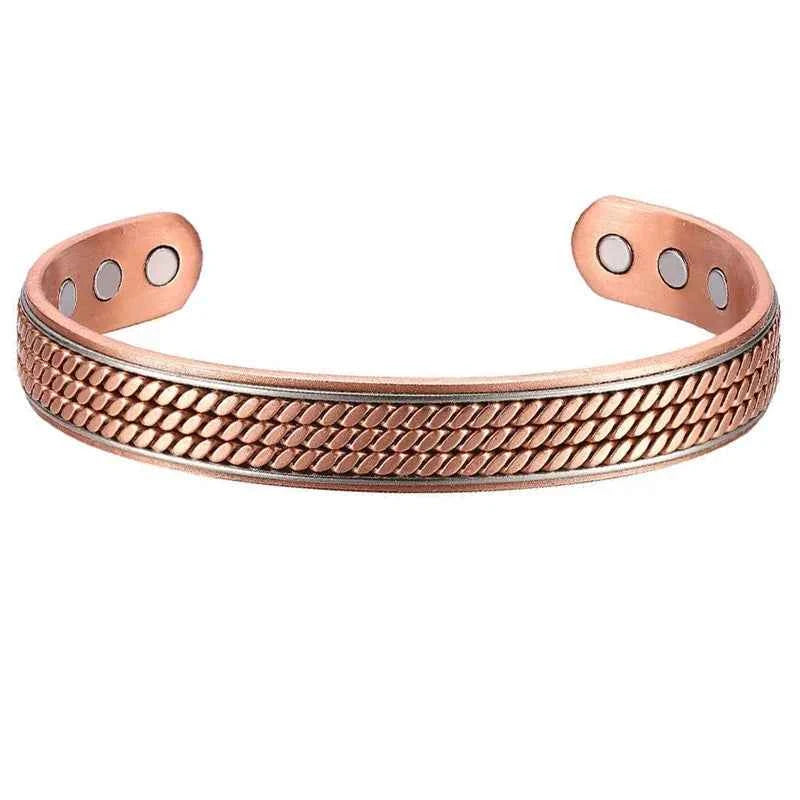 Women Tibetan Pure Copper Magnetic Healing Bracelet India Pattern Men's Spiritual Yoga Jewelry Adjustable Rope Inlay Style