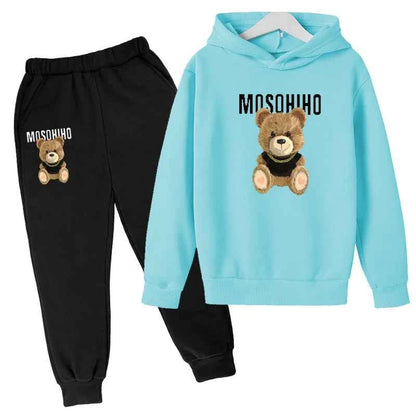 Fall/Winter 2024 Sports Kids Hoodie Set Sunshine Boys & Girls Casual Kids Top + Pants in Multiple Color Options for Ages 3-13