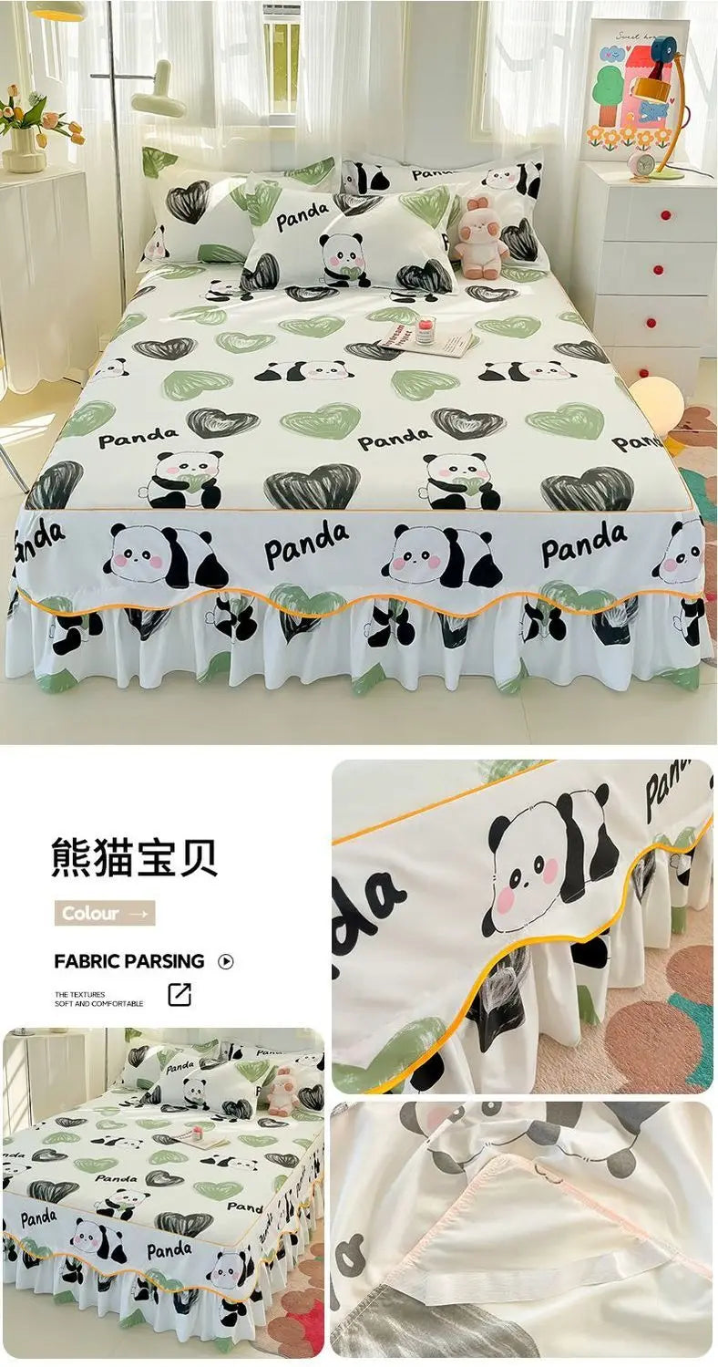 Sheet Set Household with Pillowcase Fashion Modern Water-proof Universal Skin-friendly Single Double Home Textile Bedding Luxury