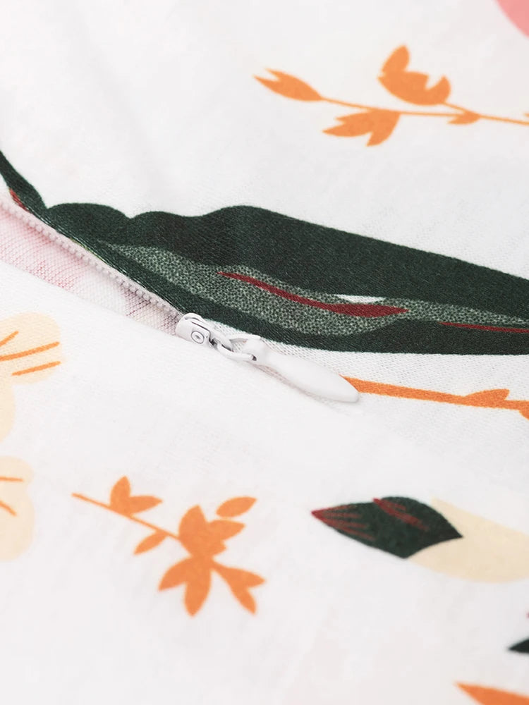 Nice-forever Vintage Elegant Floral Print Pleated Round neck vestidos A-Line Pinup Business Party Women Flare Swing Dress A102