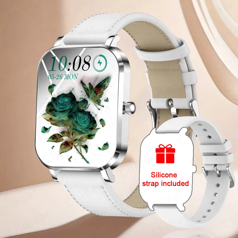 2025 New Xiaomi Fashion Women Smartwatch AMOLED HD Screen Heart Rate Blood Oxygen Monitoring BT Call Sports Smartwatch Woman