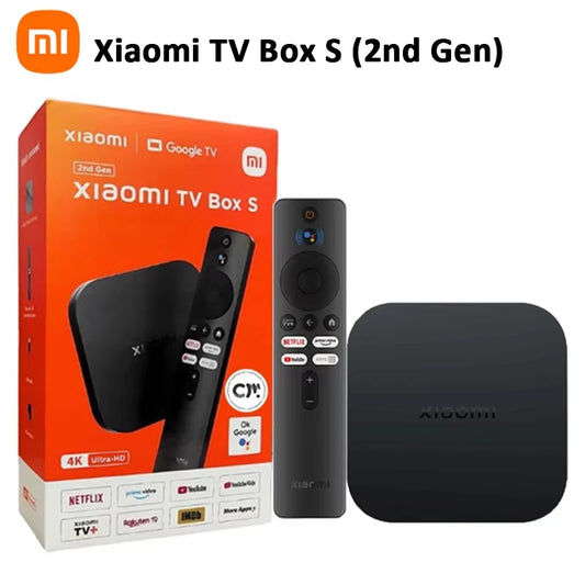Xiaomi TV Box S 2nd Gen 4K Ultra HD Streaming Media Player Google TV Box WiFi Bluetooth 5.2 Dolby Vision HDR10+ TV Play Box - AMULET RING STORE