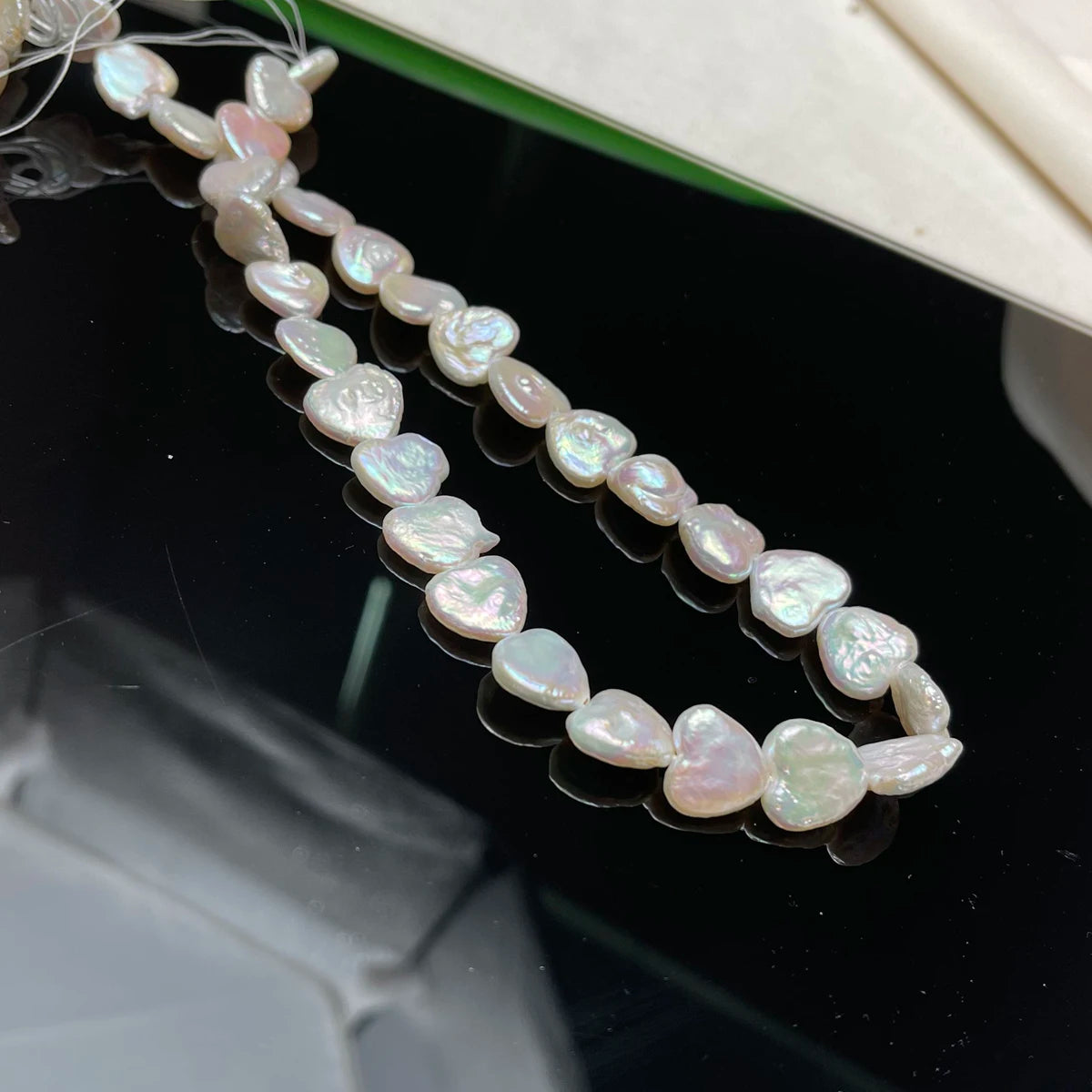 13mm Heart Shaped Baroque Pearl Spacer Beads Natural Freshwater Pearl Beads for Jewelry Making DIY Necklace Bracelet Accessories - AMULET RING STORE