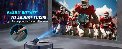 XGODY 12000LM Native 720P Portable Smart Projector Auto Keystone WIFI 6 Home Theater 4K Supported