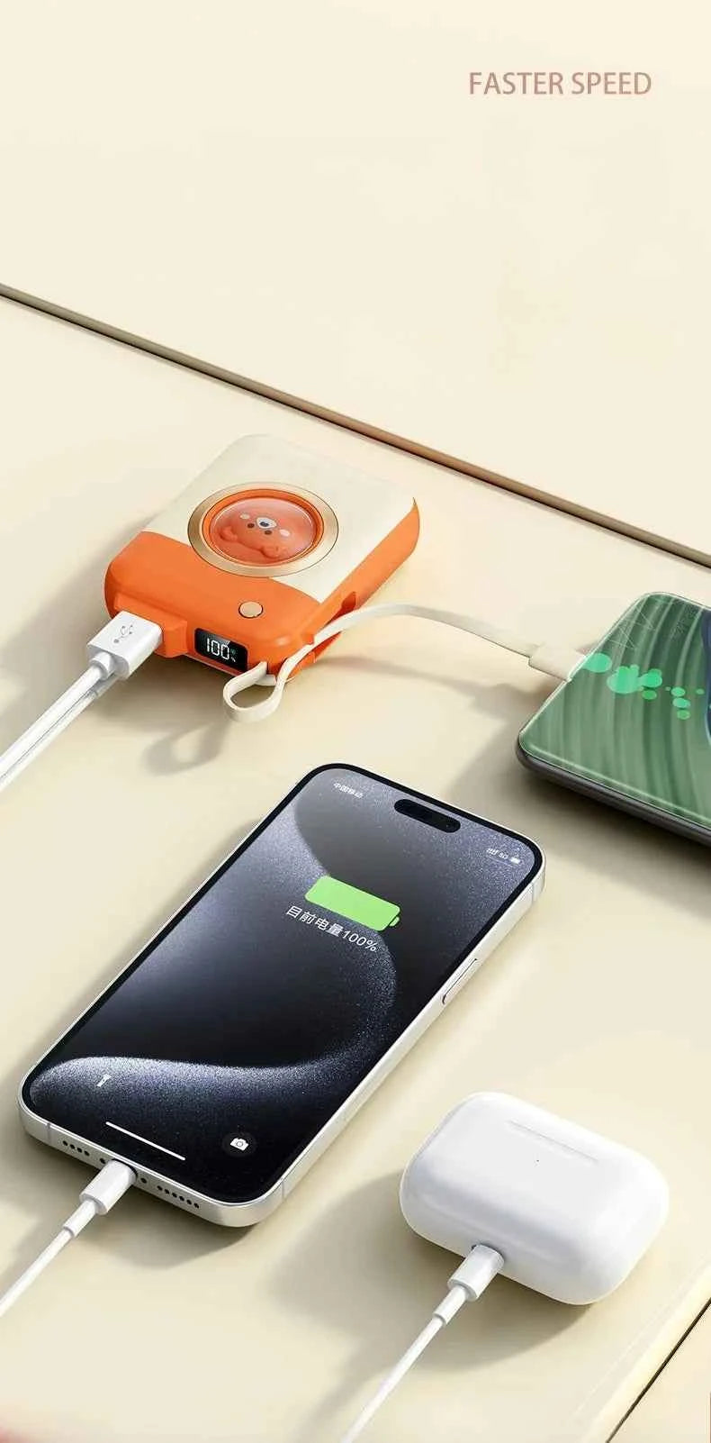 20000mAh 22.5w Fast Charging Large Capacity Mini Power Bank Portable External Battery Charger for Xiaomi Samsung Huawei