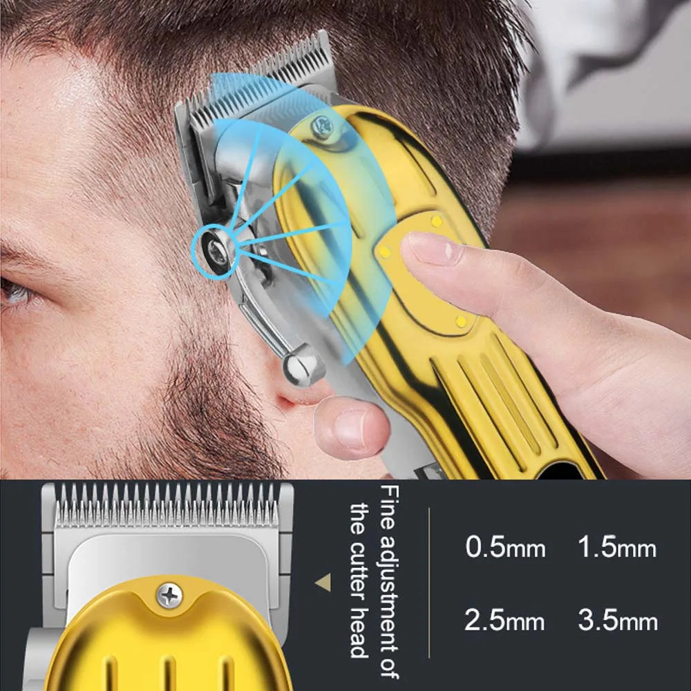Professional Hair Clippers/Hair Trimmer/Beard Shaver for Men - Cordless Barber Clipper Hair Cutting Kit, Haircut Grooming Kit - AMULET RING STORE