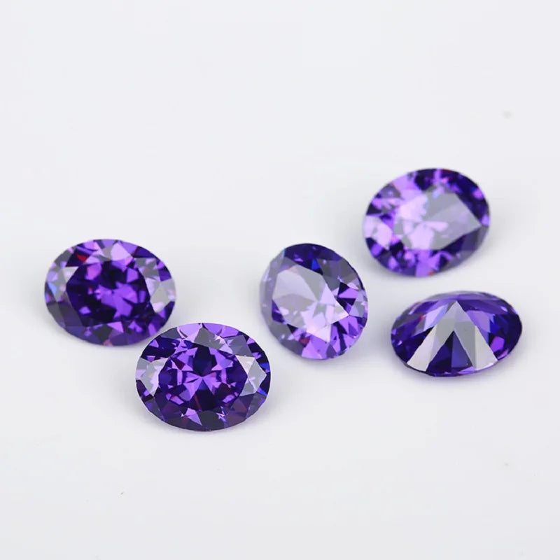 Size 2x3mm~13x18mm Oval Shape 5A CZ Stone Synthetic Gems Color Cubic Zirconia Loose Zircon For Jewelry Making - AMULET RING STORE