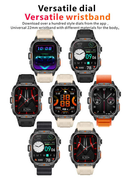 New Full Touch Smart Watch Men For Android Xiaomi Blood Pressure Oxygen Fitness Watch Waterproof LED Flashlight SmartWatch 2024 - AMULET RING STORE