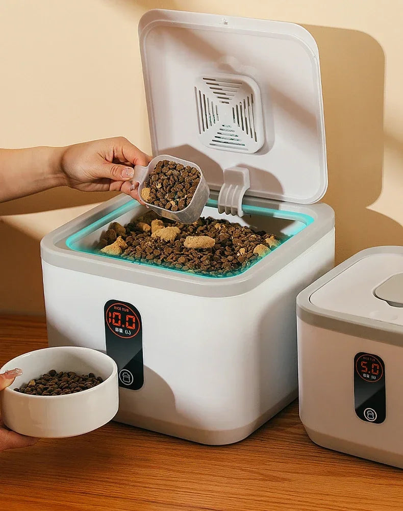 Pet Dog Food Storage Container Dry Cat Food Bucket Dog Food Box with Lid Insect Proof Moisture Proof Rice Box Grain Sealed Jar - AMULET RING STORE