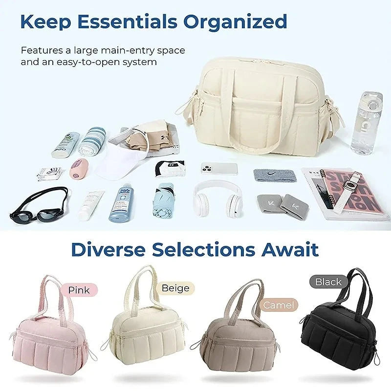 Travel Duffel Bag Lightweight Tote Bag Sport Shoulder Gym Bag Luggage for Women Weekender with Waterproof Multi Pocket