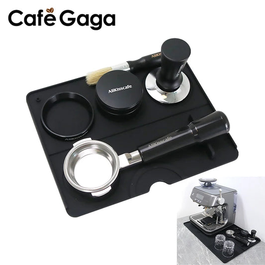 Coffee Tamper Mat Espresso Portafilter Station Silicone Bar Machine Pad Rubber Anti Slip Bar Kitchen Barista Tools Accessories - AMULET RING STORE