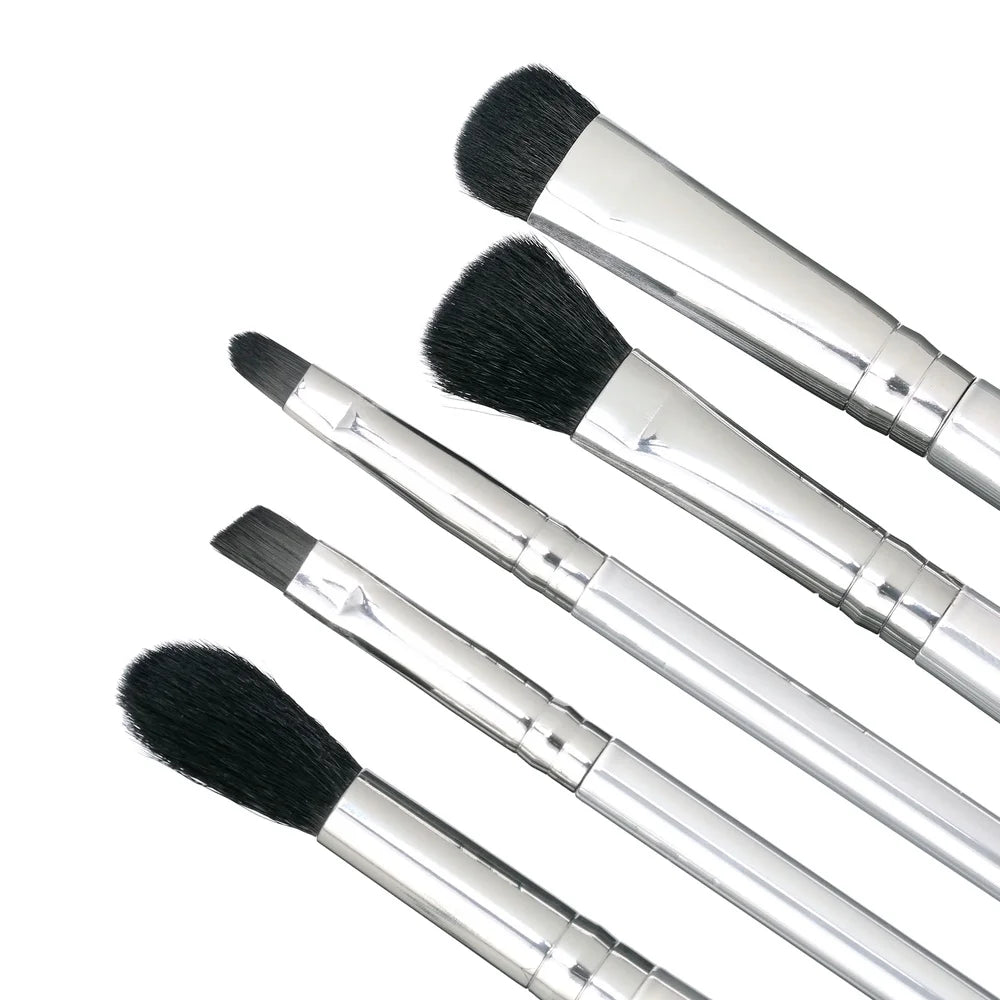 Smoky Eye Brush Kit 5 Piece Set Vegan Cruelty-Free Synthetic Brushes Eyeshadow Blending Precision Fluffy Eye Blender Ideal Smoky - AMULET RING STORE