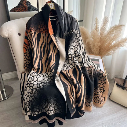 Cashmere Scarf for Women Thick Warm Winter Blanket Brand Female Luxury Quality Shawl Wrap Bufanda 2024 Poncho Echarpe Pashmina