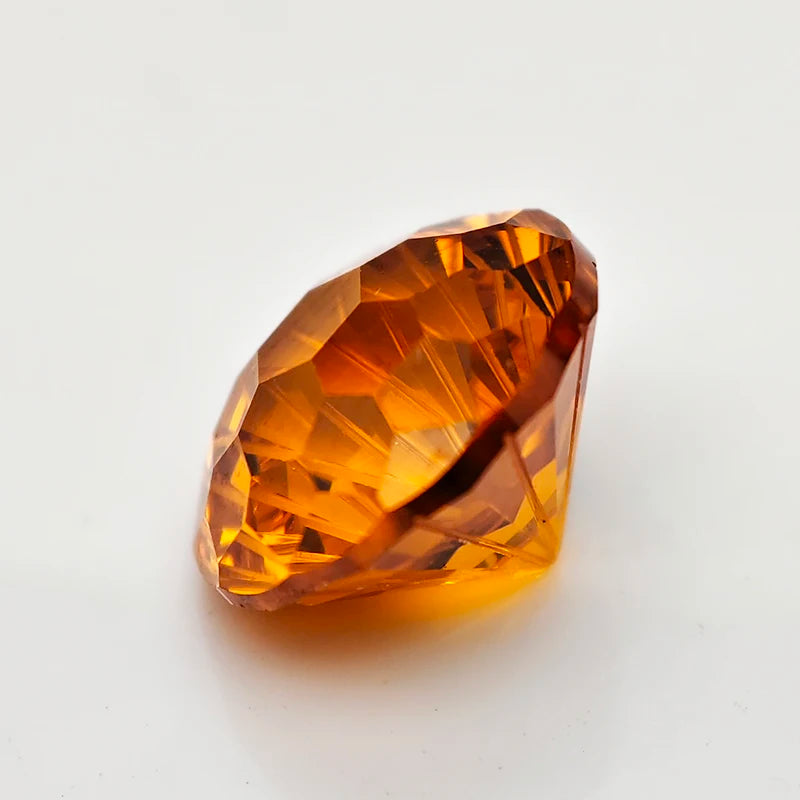 New Partschinite 5.0-12.0mm Round Pyrotechnic Cut Cubic Zirconia Stones Loose Gemstone for Jewelry Making