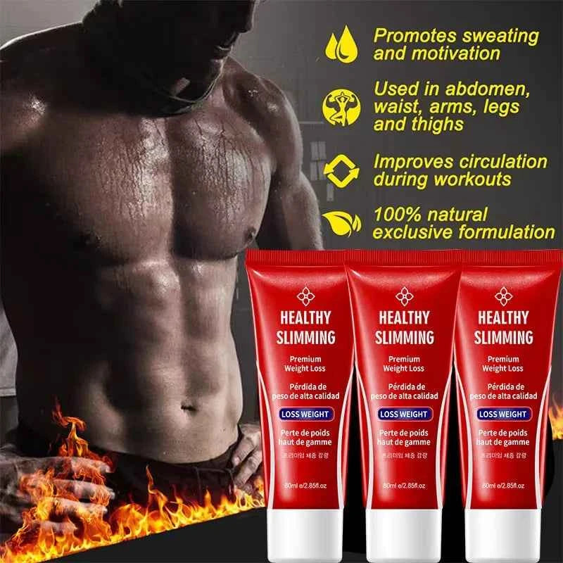 Hot sweat weight loss cream is essential for weight loss, fitness, and abdominal muscle plasticity. Help you accelerate fat burn