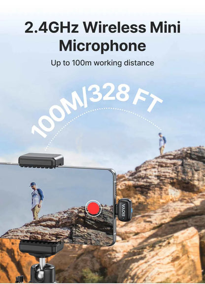 BOYA BOYA Mini Wireless Lavalier Microphone for iPhone 15/16 Android Phone USB-C Devices for Live Streaming Video Recording Vlog