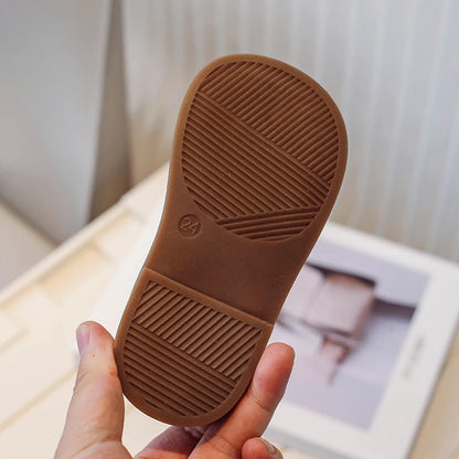 Toddler Girl's Mary Janes Flower Embroider Shallow Sweet Children Leather Shoes Three Colors Hook-loop Comfy Kids Shoe 21-30 - AMULET RING STORE