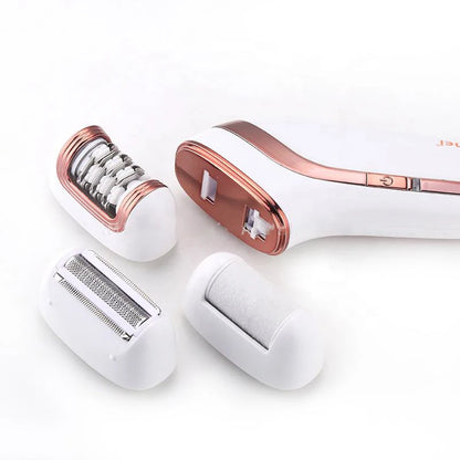 Original Kemei 3in1 Epilator Electric Epilator Facial Body Ladies Legs Bikini Legs Arms Underarm Epilator Rechargeable.