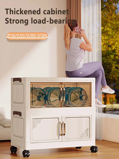 45/55/65cm Length Multifunction Storage Cabinet Large Capacity Foldable Easy-to-Install Storage Box Dustproof Wardrobe - AMULET RING STORE