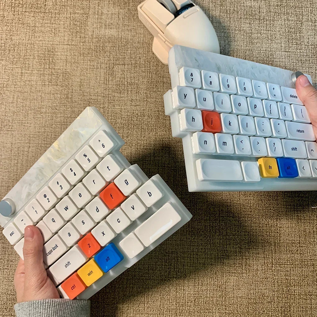 LCK Time Theme Keycaps Set PBT Custom Mondrian Keyboard Cap Low Profile Original Office Gaming KeyCap for Mechanical Keyboard