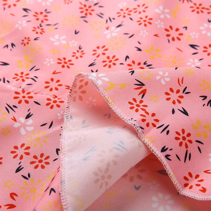 Women's Sexy Casual Home Small Floral Camisole Dress Summer Comfortable Skirt - AMULET RING STORE