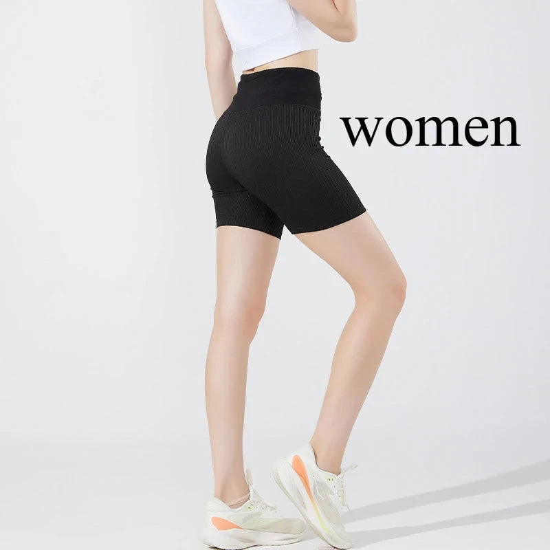 High Elasticity Men's & Women's Yoga Workout Shorts Two-Layer Moisture-Wicking, Ideal for Running and Fitness Enthusiasts!