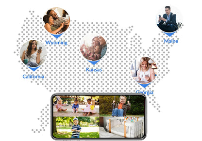 1080P WiFi Camera IP Surveillance Camera Security Baby Monitor 2MP CCTV Audio Video Color Night Vision AI Detect iCSee Mini Cam - AMULET RING STORE