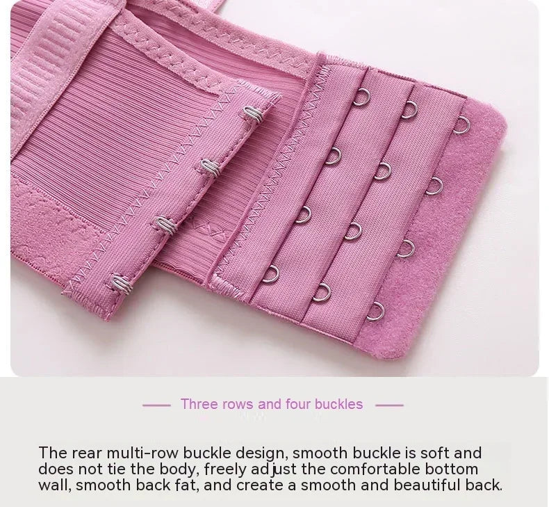 Gathered Side Collection Lifting Underwear Breasts Brassiere Large Size Bra Full Cup Underwear Brassiere No Steel Ring Bra - AMULET RING STORE