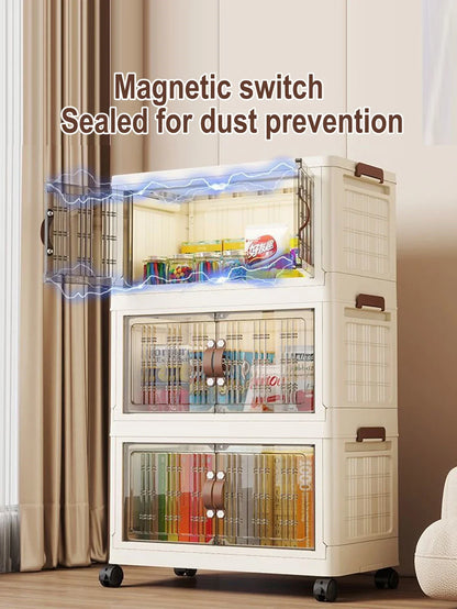 Multifunction Dustproof Wardrobe Large Capacity Folding Storage Cabinet Sundries Storage Box - AMULET RING STORE