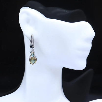 Buy 4 Get 1 Free 34x8mm 5.6g Color Changing Zultanite Alexandrite Topaz CZ Women Gift Silver Dangle Earrings