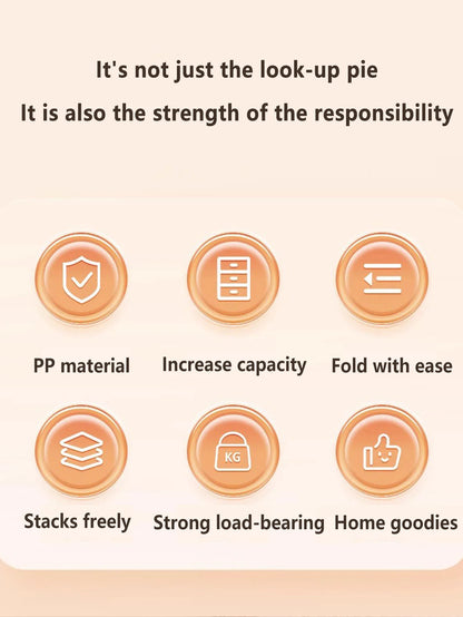 45/55/65cm Length Multifunction Storage Cabinet Large Capacity Foldable Easy-to-Install Storage Box Dustproof Wardrobe - AMULET RING STORE