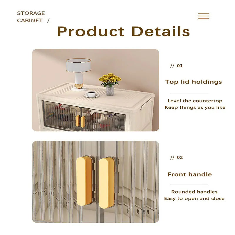 1/2/3/4/5 layers Multifunction Storage Cabinet Foldable Dustproof Wardrobe Easy-to-Install Storage Boxes - AMULET RING STORE