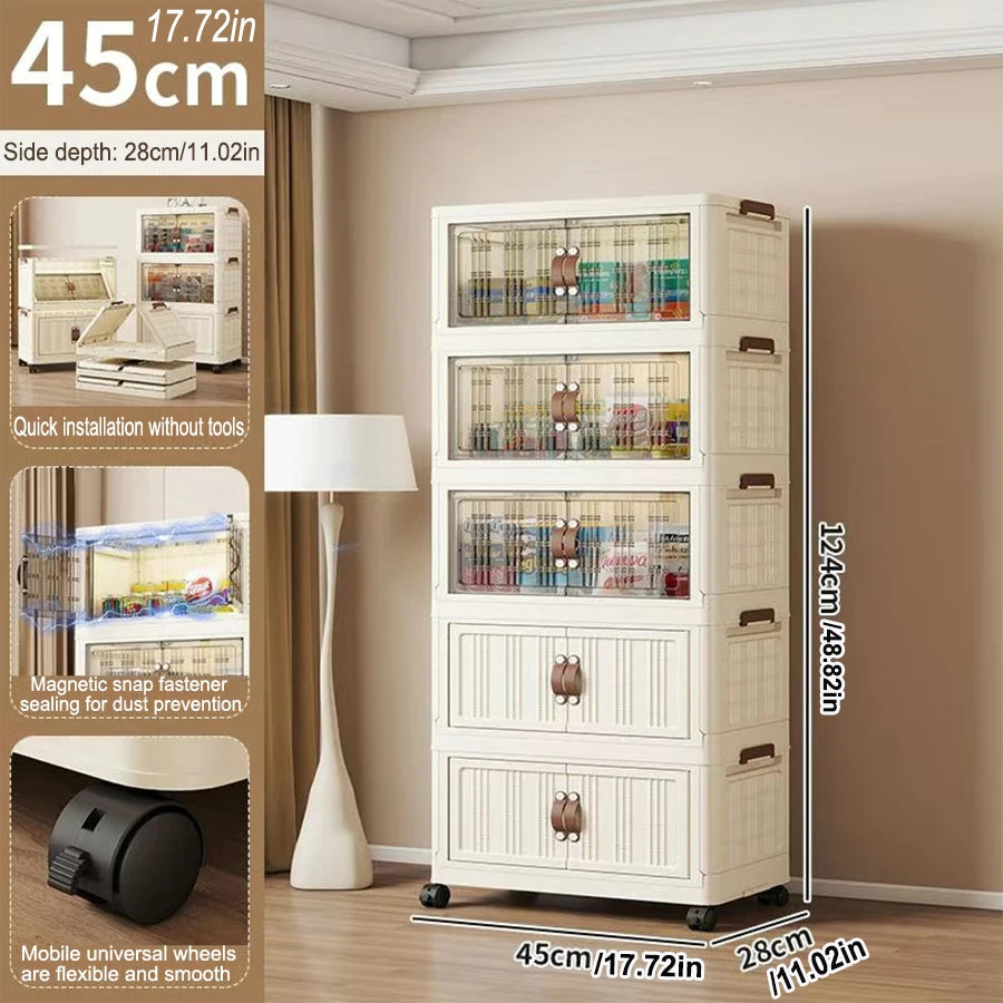 Multifunction Dustproof Wardrobe Large Capacity Folding Storage Cabinet Sundries Storage Box - AMULET RING STORE