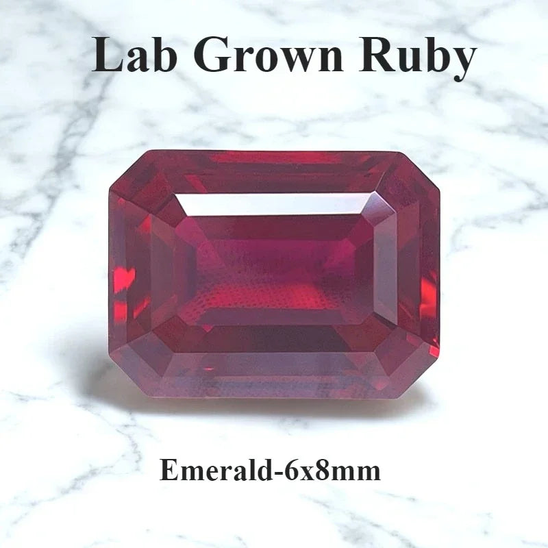 Lab Grown Ruby Pigeon Blood Red Color For Jewelry Diy Making Main Materials Selectable Certificate