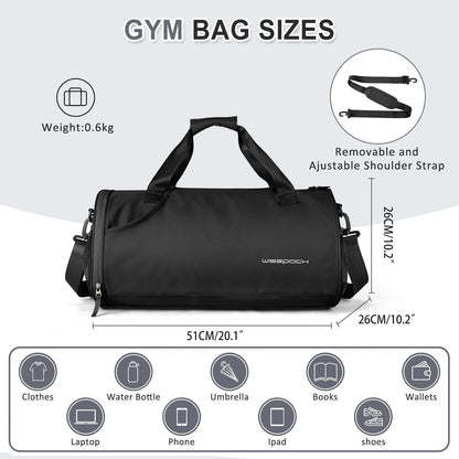 Sports Fitness Bag Women Travel Bag Multi-functional Handbag Yoga Bag Short-Distance Weekender Travel Package Swimming Gym Bags
