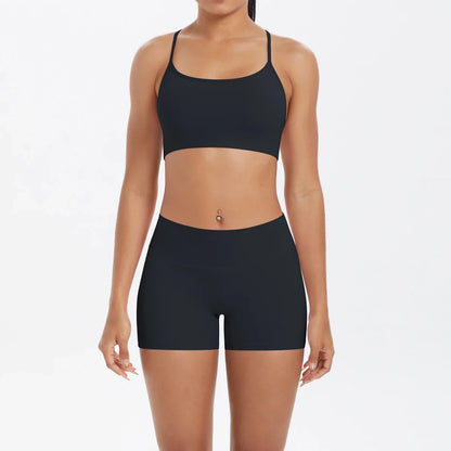 2PCS Yoga Set Nude Feeling Workout Sets Women Tracksuit Gym Push Up Fitness Running Workout Sportwear Sport Bra Leggings Suit