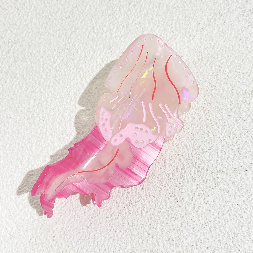 Creative Funny Acetate Tortoise Sturgeon Fish Shark Hairpin Oversize Marine Animal Barrettes Thick Hair Clip Claw Accessories - AMULET RING STORE