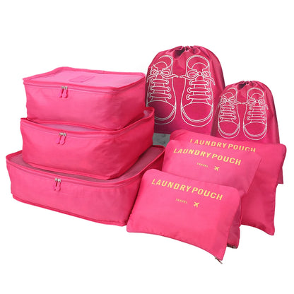 8/7/6 Pieces Set Travel Organizer Storage Bags Suitcase Packing Cubes Set Cases Portable Folding Luggage Clothes Shoe Tidy Pouch - AMULET RING STORE