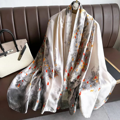 Spring Scarf Women's Luxury Design Polyester Material Smooth Scarf Soft Shawl Beach - AMULET RING STORE